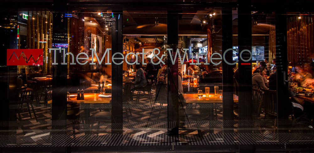 Looking into the restaurant at The Meat & Wine Co Southbank