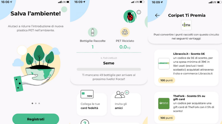 La app Coripet aiuta a riciclare e ottenere gift card TheFork