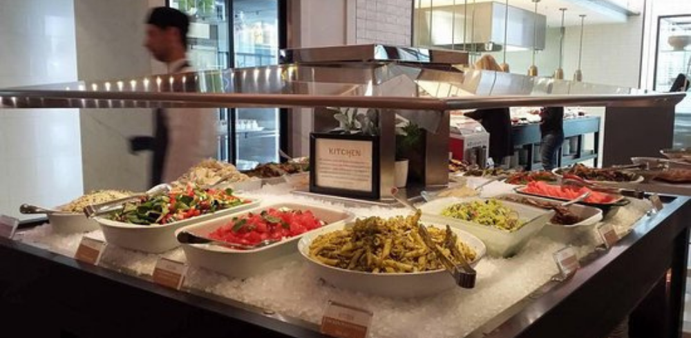 The buffet at Little Collins St Kitchen