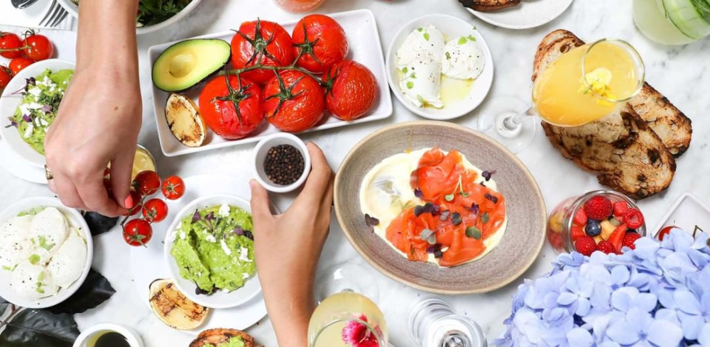 The bottomless brunch spread at the Royal Hotel Paddington