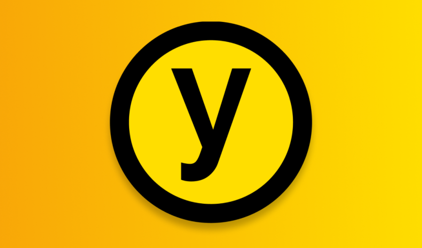 Yums-Icon mit gelbem Hintergrund