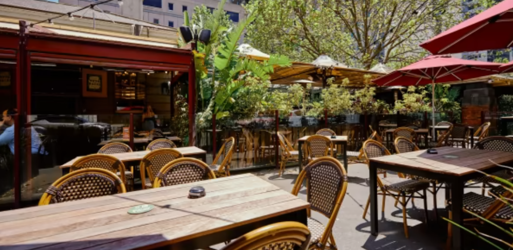 The beer garden at The Mint in Melbourne city