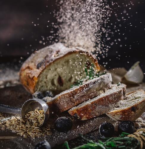 Tasty, complex bread with whole grain