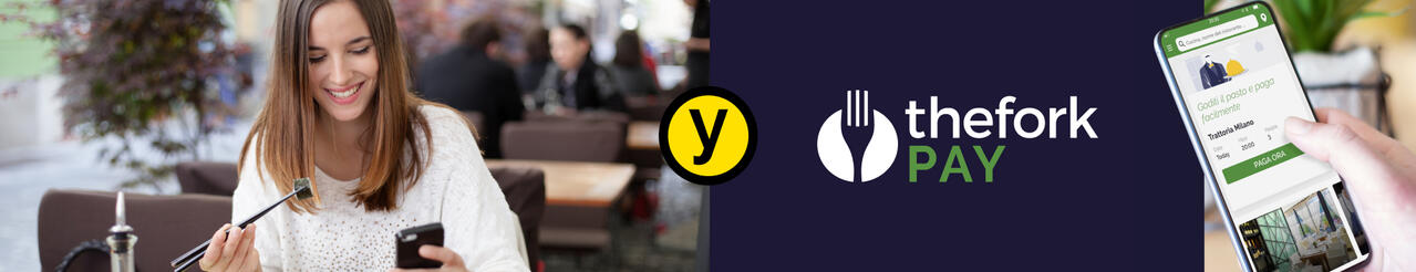 THEFORK PAY mobile feature woman at restaurant