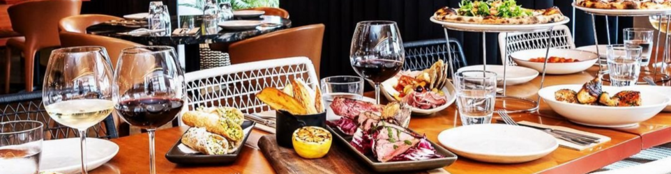 Table full of Italian food at Osteria 20