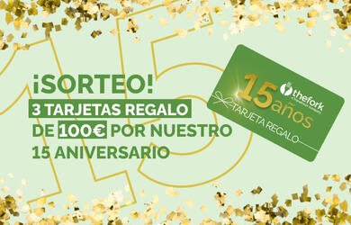 Sorteo 3 tarjetas regalo por nuestro aniversario